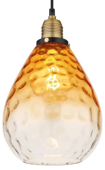 Globo 15786H - Lampadario a sospensione con filo SALVY 1xE27/60W/230V diametro 21 cm arancione