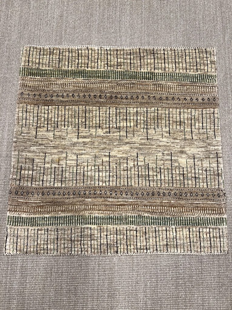 Loribaft Tappeto 100x100 Beige (Iran) Annodato A Mano