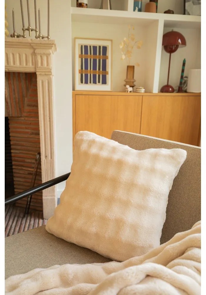 Coperta avorio in micropile 150x200 cm Wave – Tiseco Home Studio