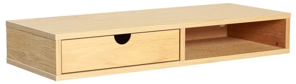 Comodino in rovere con ripiani in colore naturale Farsta - Woodman