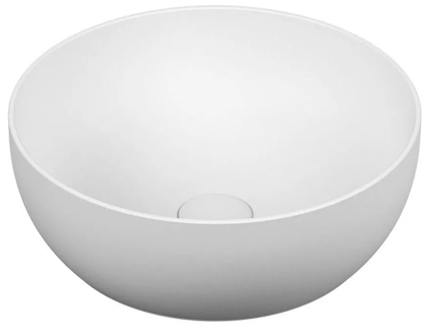 Lavabo da appoggio tondo bianco opaco Round Outline Vitra sanitari