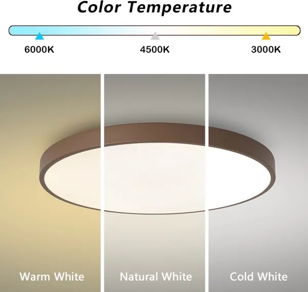 Brilagi - Plafoniera LED POOL 60W/230V 3000/4000/6000K 60 cm marrone