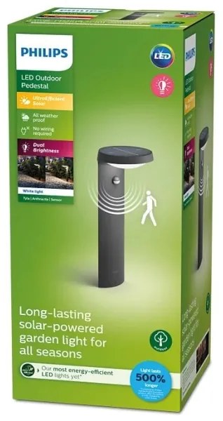 Philips - Lampada solare LED con sensore TYLA LED/1,2W/4V 3000K IP44