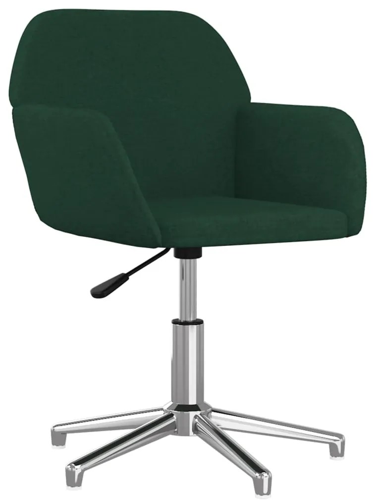 Sedie da pranzo girevoli 2 pz verde scuro in tessuto