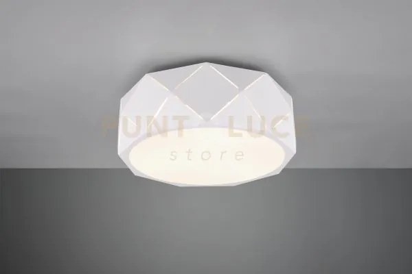 Zandor plafoniera metallo bianco con tagli laser e diffusore d. 40c...
