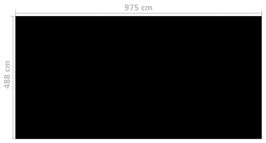 Copertura per Piscina Nera 975x488 cm in PE