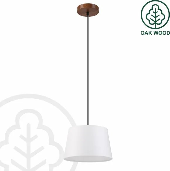 Lampadario sospeso con cavo AIDA 1xE27/60W/230V Ø 25 cm rovere/noce/bianco