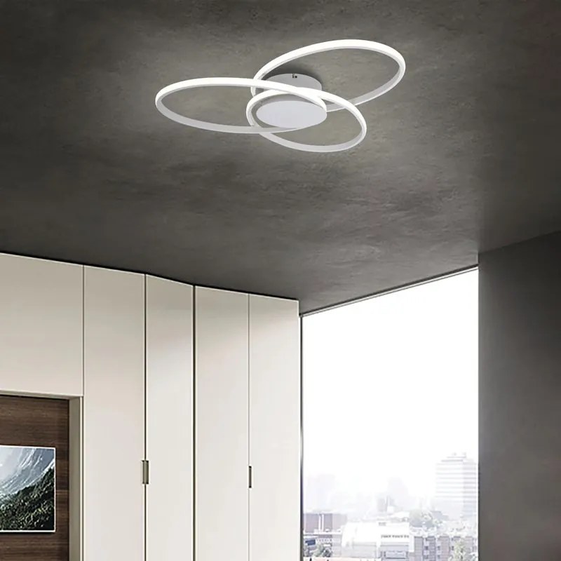 Plafoniera LED moderno ASTRA, bianco x8 cm, luce naturale NOVECENTO