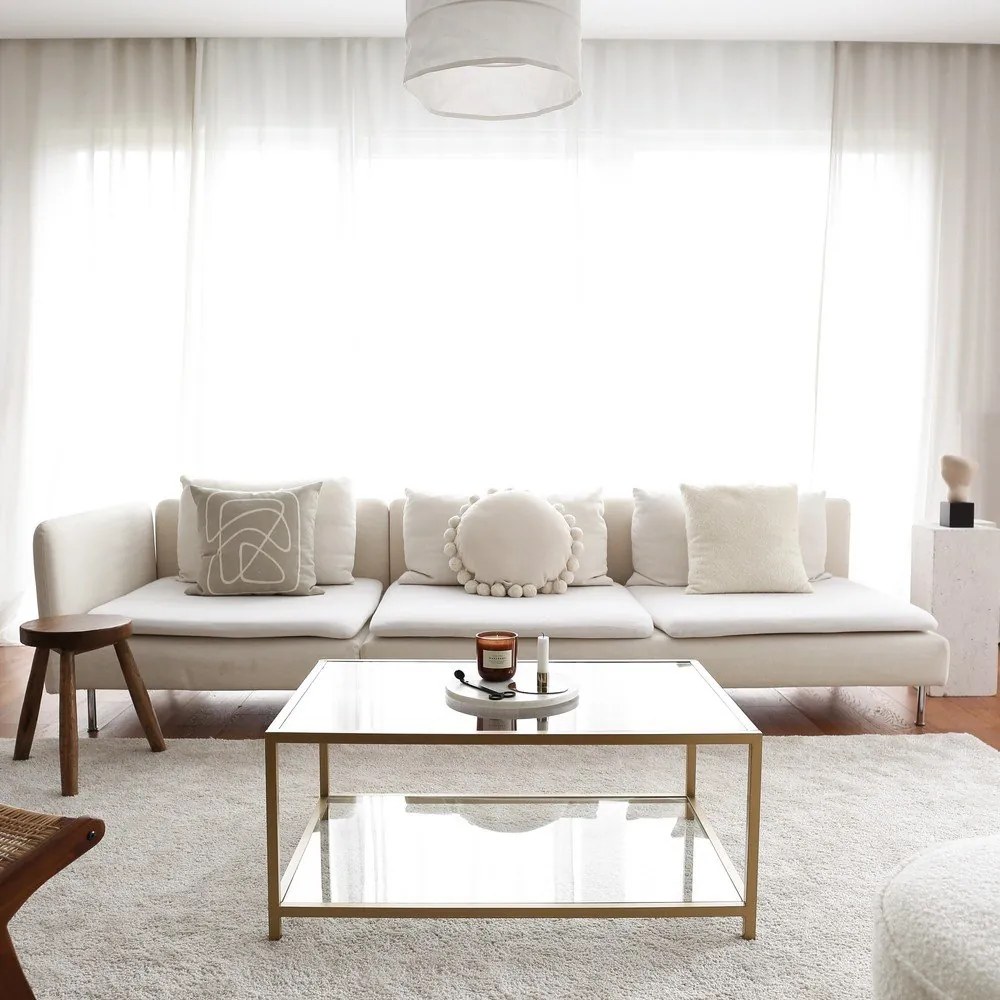 Tavolino in oro 60x90 cm Astro - Neostill