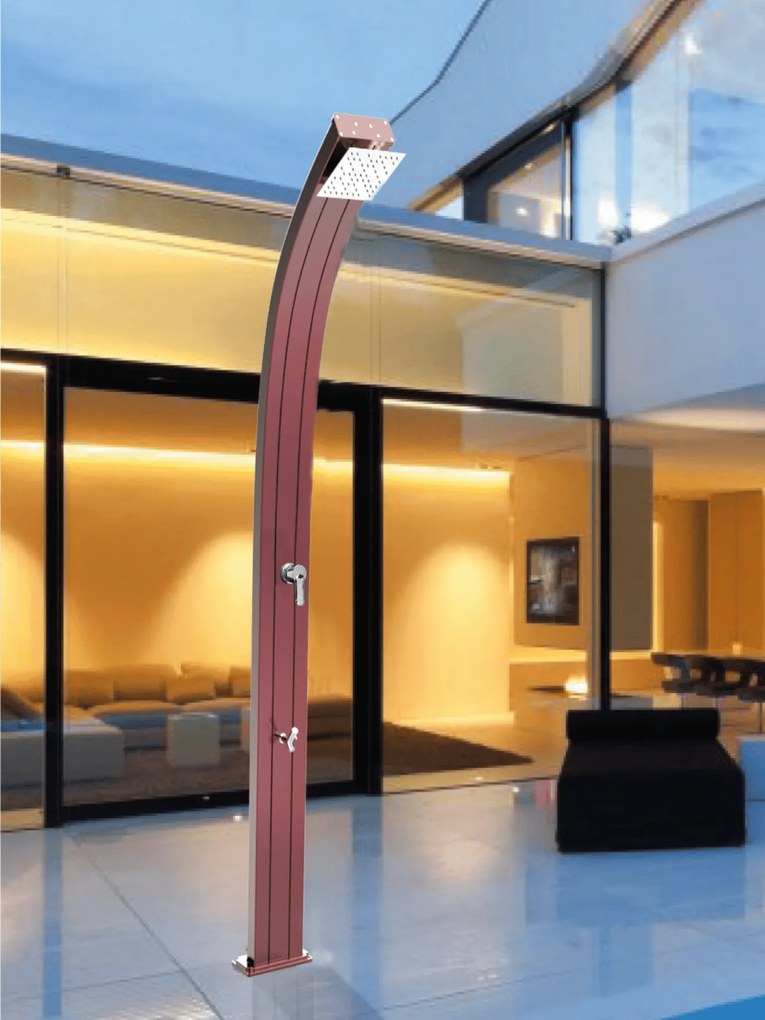 Doccia Tradizionale Per Esterno Soffione Miscelatore e Lavapiedi Arkema "Spring A125-TL"