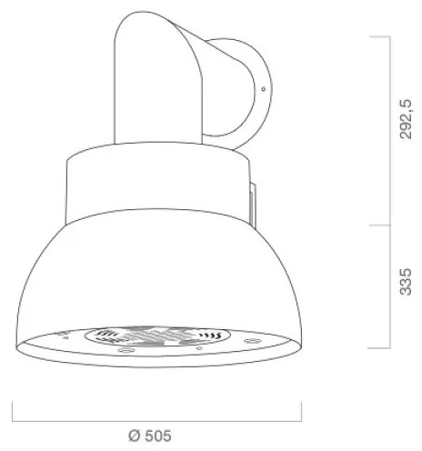 Cappa aspirante BELL in acciaio inox rame anticato cm Ø50