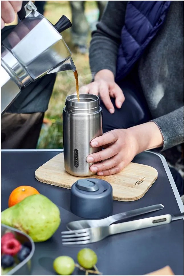 Tazza termica argentata in acciaio inox 340 ml – Black + Blum