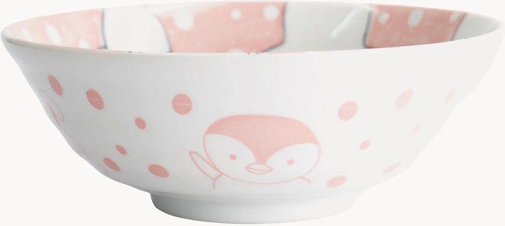 Set di 3 ciotole per ramen in porcellana Pink Kawaii Animals