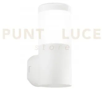 Applique focus bianca tonda 1 luce attacco gu10 ip65 10x13x24cm