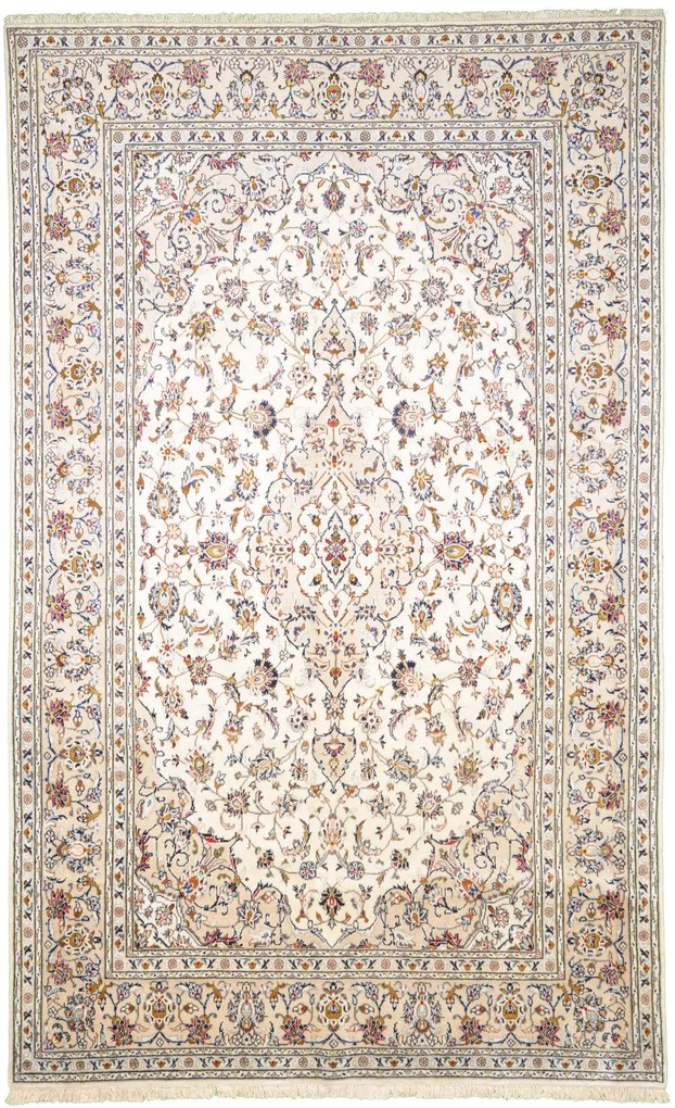 Kashan Tappeto 190 x 300 Beige (Iran) Annodato A Mano