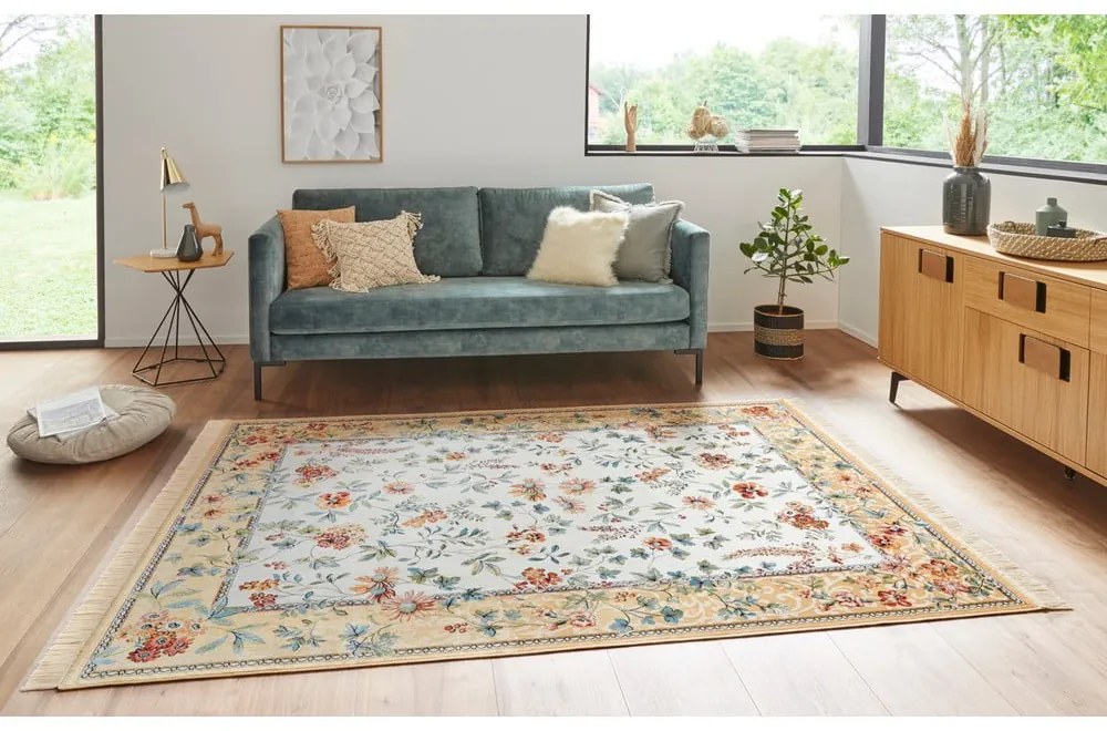 Tappeto in viscosa beige 195x300 cm Oriental - Nouristan