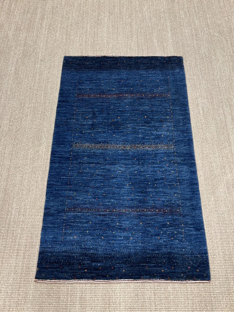 Loribaft Tappeto 140x90 Blu (Iran) Annodato A Mano