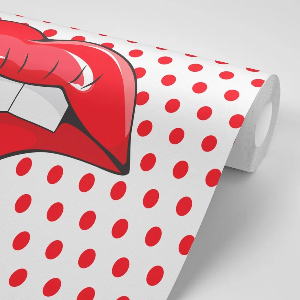 Carta da parati – Labbra pop art