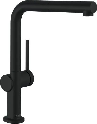 Rubinetto da cucina con doccetta a l Talis M54 nero verniciato satinato HANSGROHE