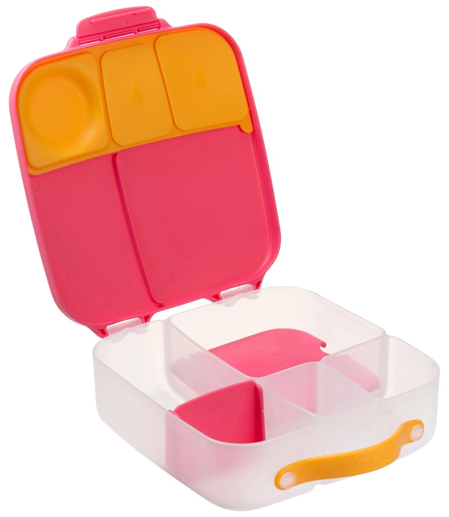 Box porta merenda grande – rosa/arancione