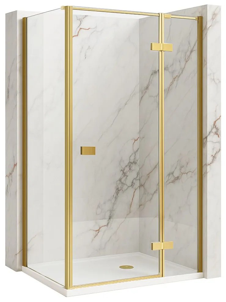 Cabina doccia Rea Atlas 80x80 Brush Gold