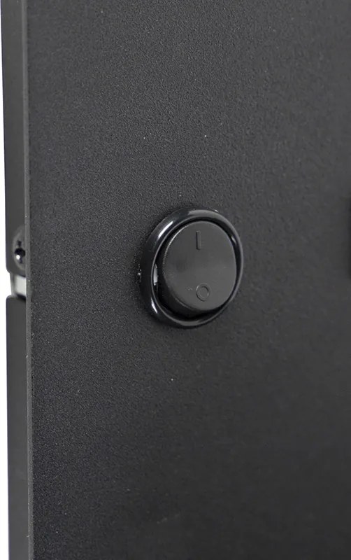 Lampada da parete moderna USB nera con braccio flessibile - Duppio