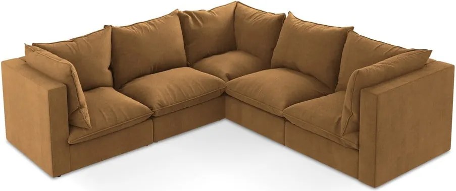 Divano angolare color terracotta Manao – Makamii