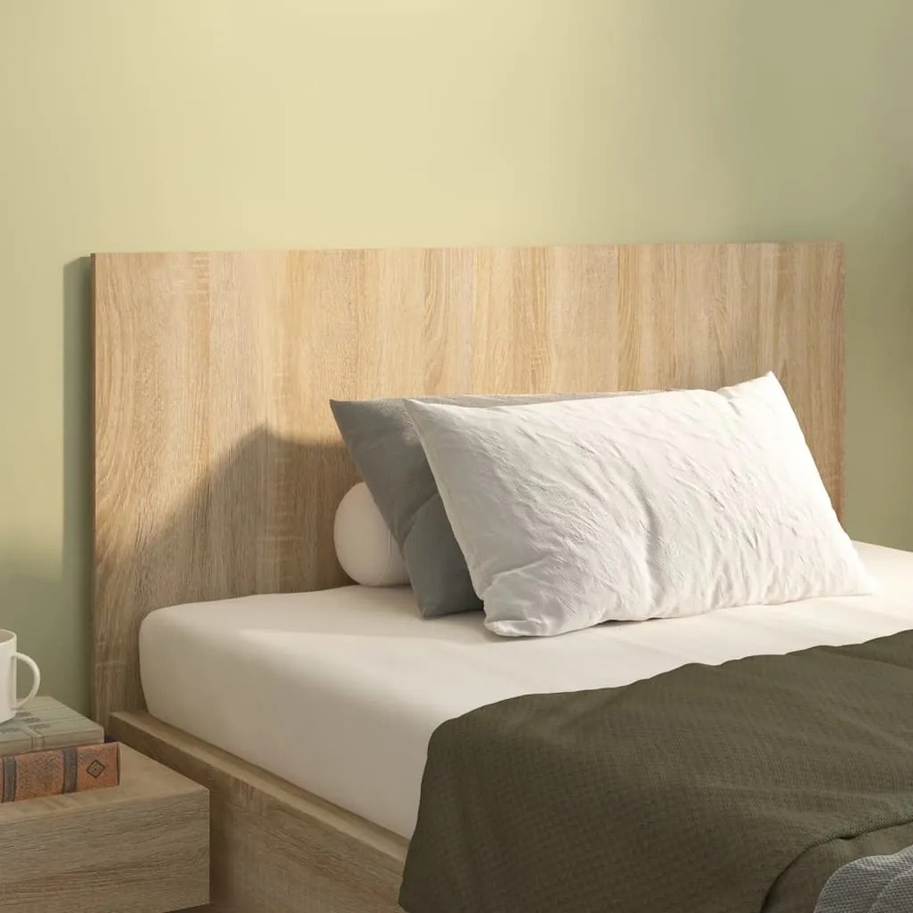 Testiera Letto Rovere Sonoma 120x1,5x80 Cm İn Legno Multistrato /