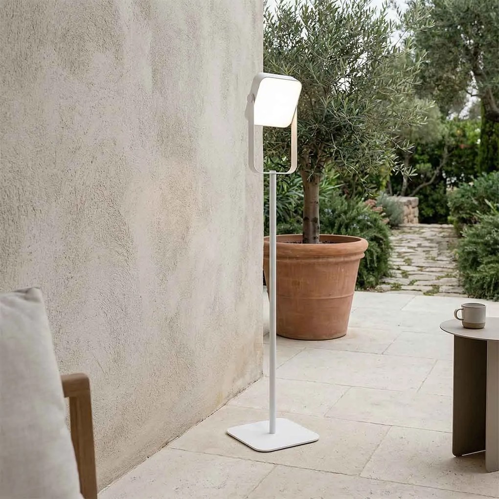 Piantana Solare in alluminio 120cm Ricaricabile USB-C - Bianca Colore Bianco Naturale 4.000K