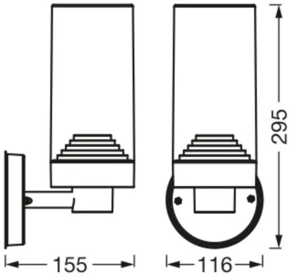 Ledvance - Applique da esterno AMBER 1xE27/20W/230V IP44