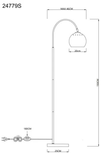 Globo 24779S - Lampada con piedistallo BENNO 1xE27/60W/230V beige