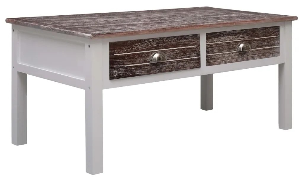 Tavolino Da Salotto Marrone 100x50x45 Cm İn Legno /