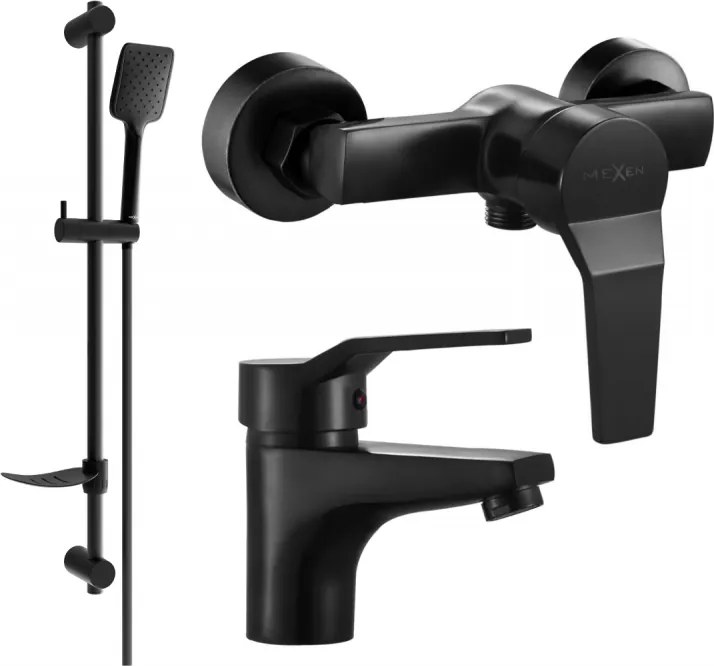 Mexen Caro DF62 set doccia, nero - 746604DF62-70