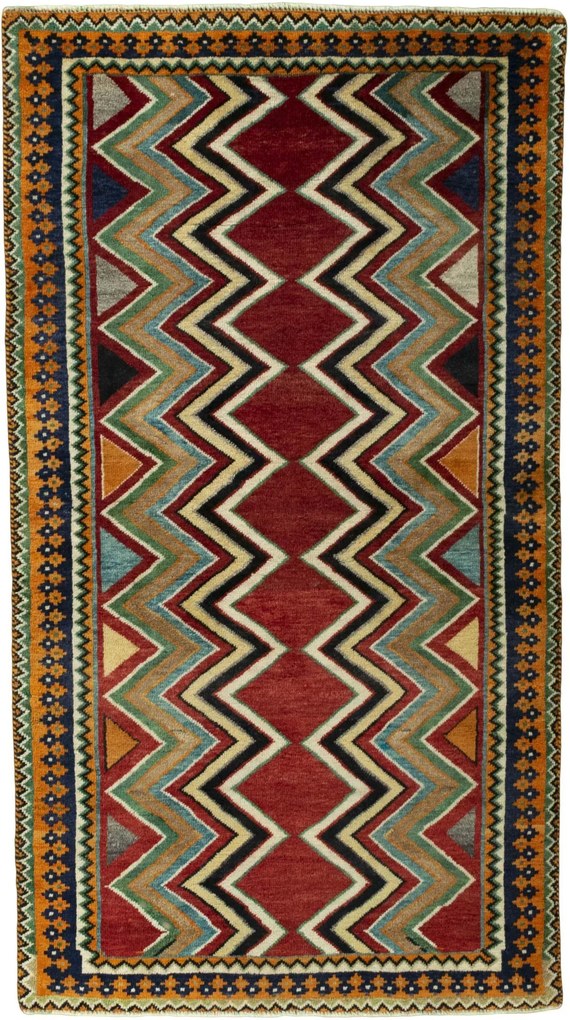 Gabbeh Tappeto persiano 110 x 200 Rosso (Iran) Annodato A Mano