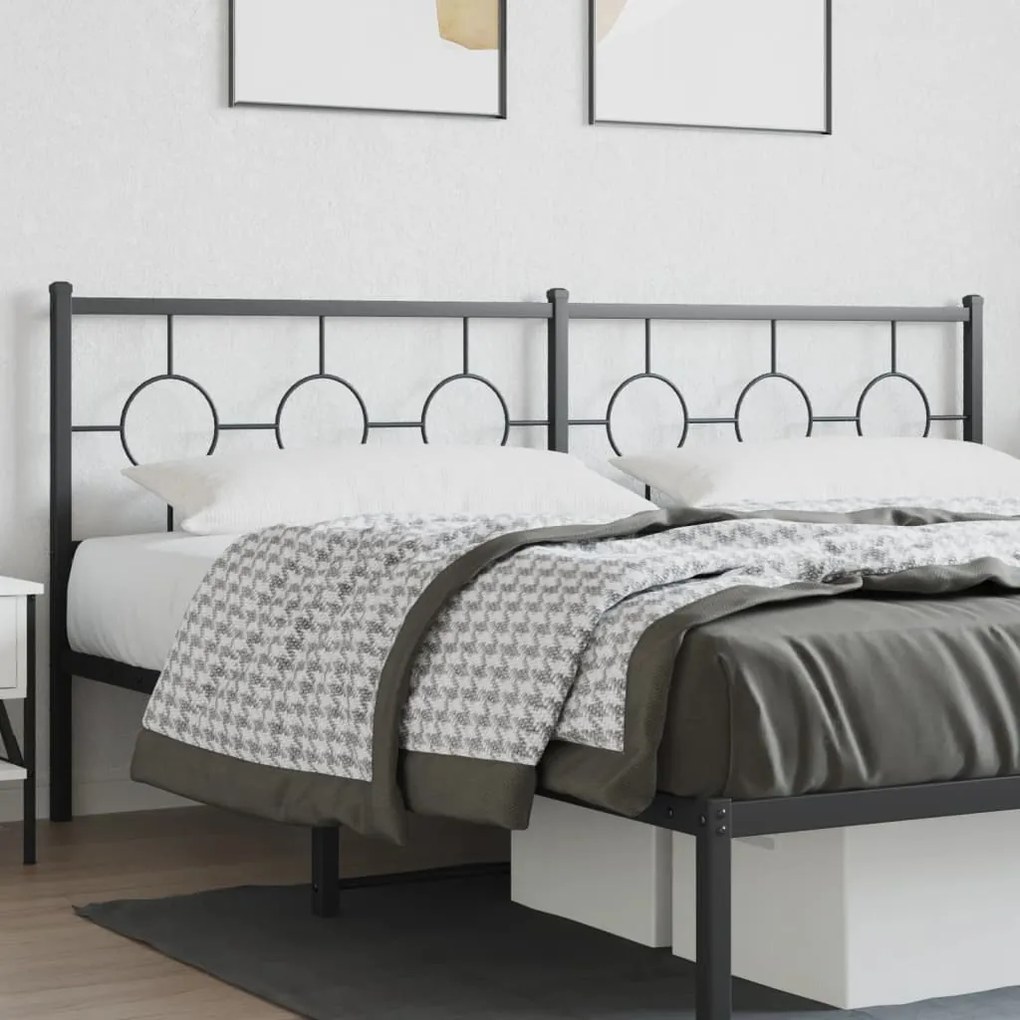 Testiera İn Metallo Nero 193 Cm /
