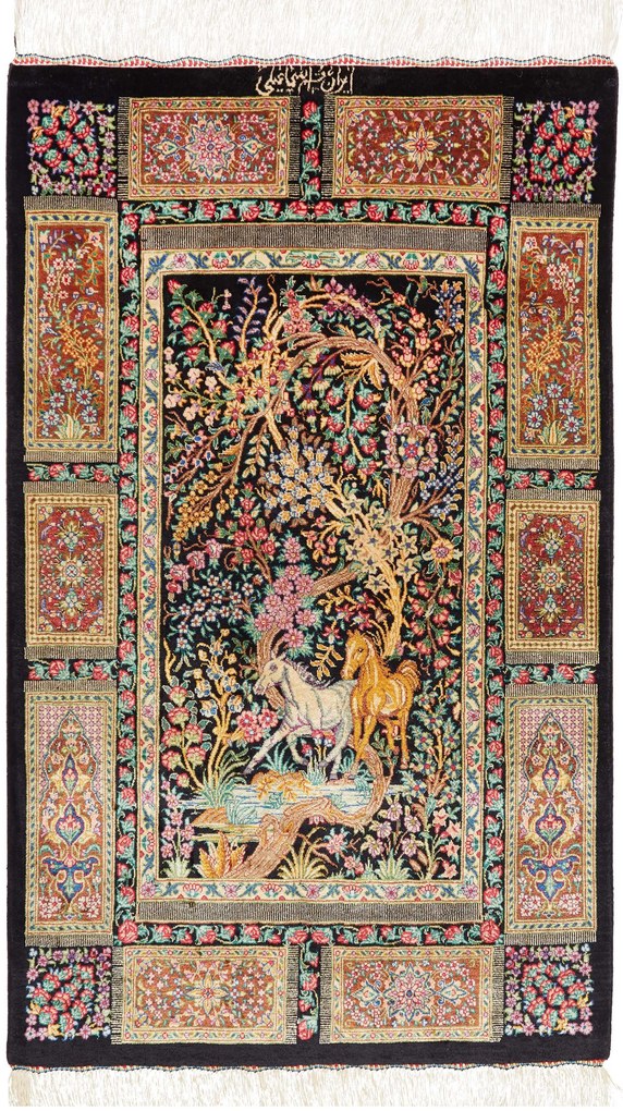 Ghom Tappeto 100x60 (Iran) Annodato A Mano