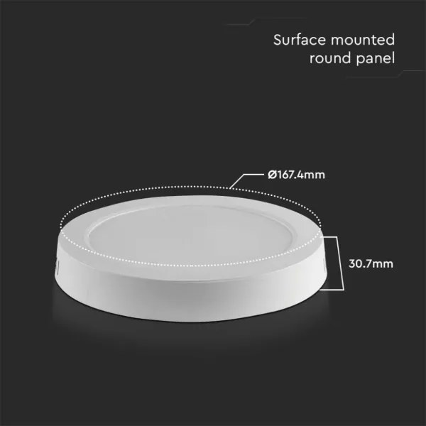 Plafoniera LED LED/12W/230V 4000K diametro 16,7 cm bianco