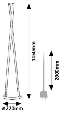 Rabalux 74166 - Lampada LED da terra NIVARO LED/28W/230V 3000K