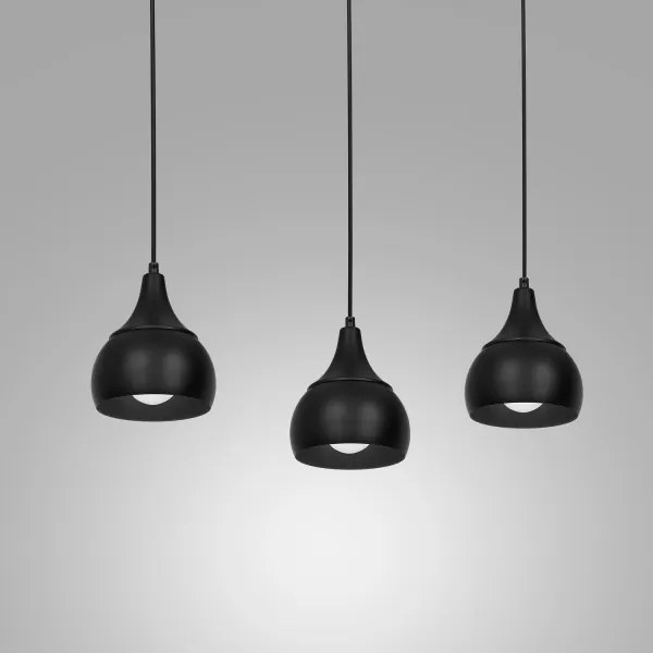 Lampadario su filo AKTAN 3xE27/60W/230V nero