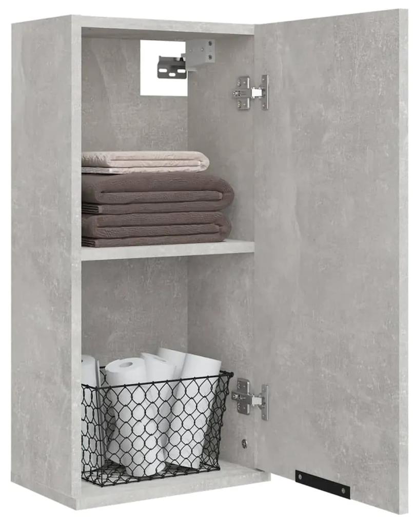 Mobile da bagno a parete grigio cemento 32x20x67 cm