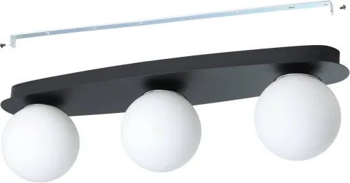 Eglo 902092 - Plafoniera LED per bagno CASTROVIDO 3xG9/4,2W/230V IP44 nera