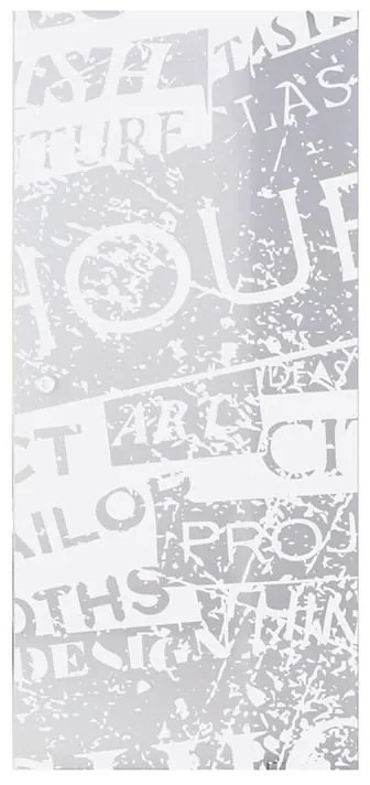 Anta per porta scorrevole esterno muro Secret Vogue in vetro serigrafato, L 73 x H 212 cm spessore 8 mm, apertura reversibile