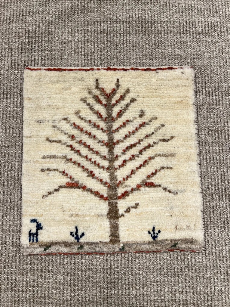 Gabbeh Tappeto persiano 40 x 40 Beige (Iran) Annodato A Mano