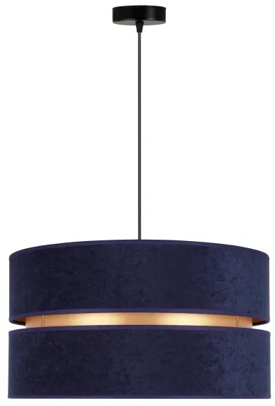 Duolla - Lampadario a sospensione con filo DUO 1xE27/15W/230V diametro 40 cm blu/oro