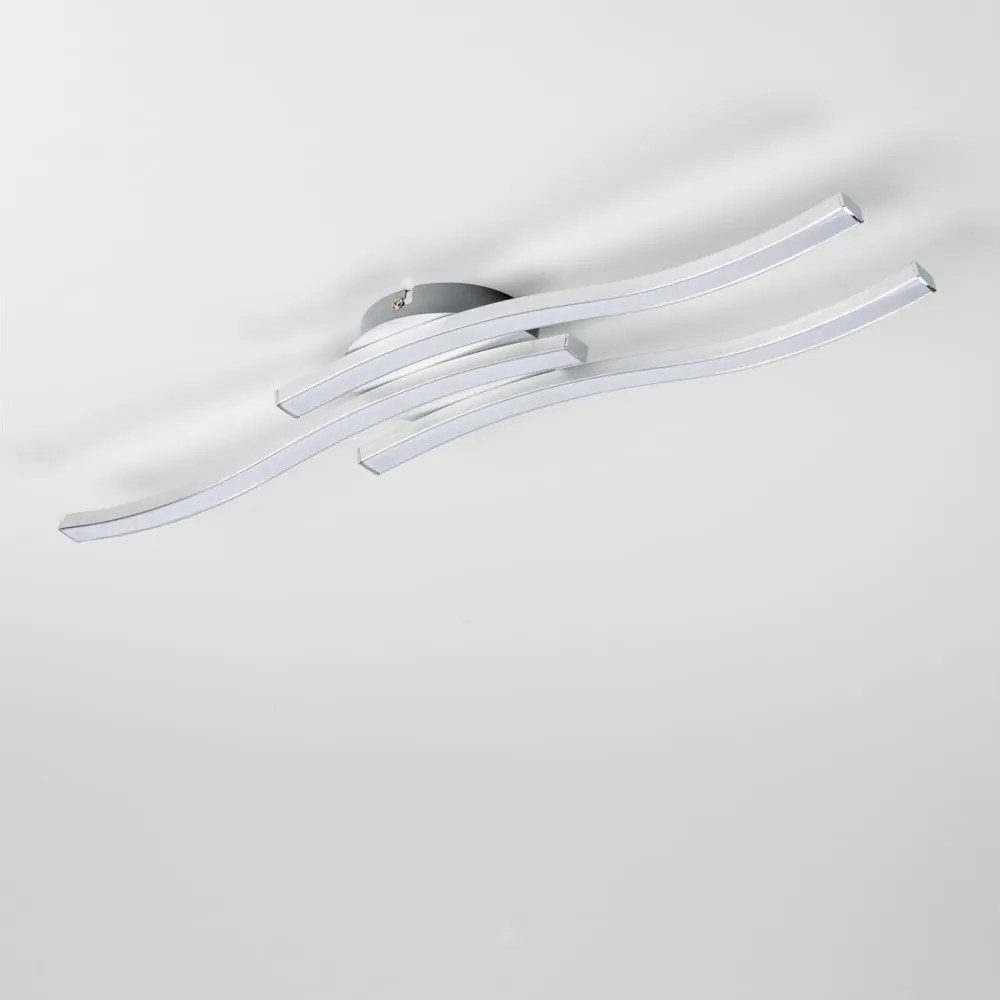 Plafoniera LED da soffitto 3xLED/6W/230V 3000K argento