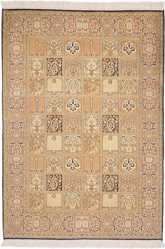 Cashmere Silk Tappeto 180 x 130 (Indian) Annodato A Mano