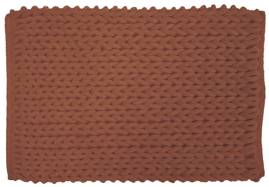 Tappetino per il bagno color terracotta 50x80 cm Ariel – douceur d'intérieur