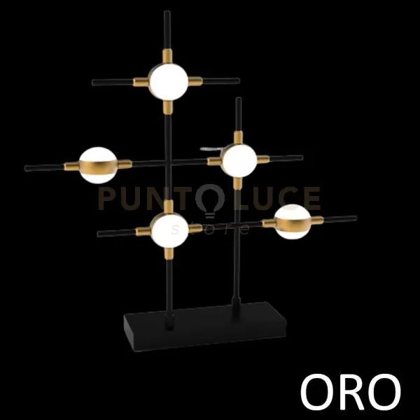 Lampada da tavolo 5 elementi  molecular mt18001067-5agol oro