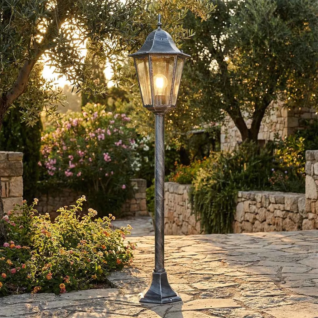 Paletto Lampione Vintage 110cm E27 IP54 Spazzolato - Serie PUCCINI