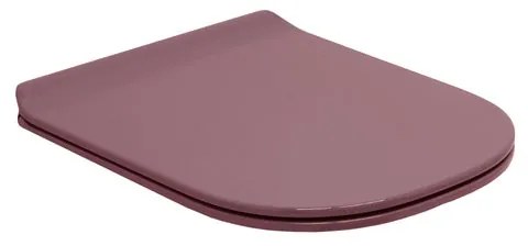 Copriwater TUTTOEVO rettangolare dedicato per serie sanitari OLYMPIA CERAMICA in abs melanzana lucido con chiusura rallentata su coperchio e ciambella